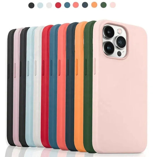 Case For iPhone 16 15 XR 14 13 12 11 Pro Max XS X Colour Shockproof Silicone Cover